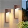 K-Bright LED applique da esterno 16W, 2 pezzi lampada da esterno 3000K bianco caldo IP65 impermeabile|applique in Acciaio Inossidabile per interni/esterni,balcone,giardino|Rosso ruggine