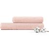 Dalfilo Set Asciugamani Bagno Viso e Bidet, in Spugna di Cotone, 500 gr/mq, Coppia Asciugamani Bagno, Morbido, Delicato sulla Pelle, Made in Italy, 60x100 cm + 40x60 cm, Resistente ai Lavaggi, Rosa