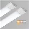 Sundertech Lampada Plafoniera LED 90CM, Barra led 2760lm 25W 3cct in 1 (3000 K/4000 K/6500 K), Luci a led da soffitto per Officina Garage Bagno Cucina