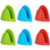 MengH-SHOP Guanti da Forno in Silicone Mini Presina Presine Cucina Resistenti al Calore per Proteggere Le Dita da Piatti Caldi Ideali per Cucinare da Forno, Piatto e Ciotola 3 Coppie (3 Colori)