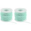 PATIKIL Elastico Per Bracciali 164 Piedi/50 Metri Lunghezza 1 Mm Diametro 2 Rotoli Cordone Resistente Elastico Per Creazione Gioielli Collane Perline Fai Da Te Verde Lago