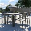 Parama Set da esterno tortora con tavolo allungabile 140/210x75cm e 4 sedie in alluminio | Zenor