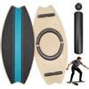 Diesisa Balance Board: Tavola Oscillante Per Surf 7 In 1 - Set Di Tavola Per Equilibrio In Legno Con Rullo E Palla Per Equilibrio - Balance Trainer Per Allenamento Di Surf, Fitness, Riabilitazione
