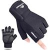 flintronic Guanti Palestra, Guanti da Traspiranti e Antiscivolo, per Sollevamento Pesi, Ciclismo, Allenamento, Crossfit, Fitness -L