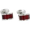 AUSCUFFLINKS Gemelli con pietra rosso rubino | 5 anni di garanzia | Confezione regalo inclusa | Gemelli di qualità | Regalo per uomini | Regali per testimoni di nozze