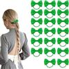 ELNX 20 Pezzi Accessori per Capelli Fiocchi e Scrunchie Verdi | Elastici Capelli per Bambine e Donne per Scuola, Uso Quotidiano e Spettacoli (Verde)