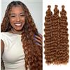 DXdixiu Extension sintetiche per capelli lunghi e ricci, per capelli boho da donna (30#, 24''-3T)