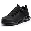 BLACK HAMMER Scarpe Lavoro Uomo Vortex Antinfortunistiche Leggere Puntale Acciaio S1P Allacciatura Rotazione sgancio rapido Resistenti Acqua Suola Comfort Camera Aria (39 EU)