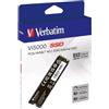 VERBATIM VI5000 SSD 512GB M.2 NVME PCI EXPRESS 4.0 3D NAND LETTURA 5000 MB/S SCR