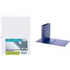 Favorit Buste Perforate, Lucide, Alto Spessore, 25 x 35 cm, 25 Pezzi, Trasparenti & 100460453 - Raccoglitore con 4 Anelli, 25 x 35 cm, Blu