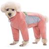 BT Bear BT - Cappotto in pile per cani, 4 gambe, con anello a D, riflettente, con chiusura lampo, caldo cappotto invernale per cani di piccola taglia (XL, rosa)