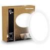 B.K.Licht - Pannello LED piatto con illuminazione indiretta, luce bianco neutro, protezione IP44, plafoniera bagno, plafoniera cucina, lampadario, lampada soffito, 42 x 3 cm, bianco