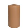 Cereria Di Giorgio - 12 Candele Cero - Diametro 5 cm Altezza 10 cm - Colore Mocha mousse - Durata 35 ore - Non profumate