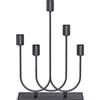 smtyle Set di 5 candelabri conici neri per candelabri con ferro diametro 2 cm, decorazione ideale per centrotavola da tavola