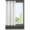 Eurofirany LOGAN Tenda Oscurante - 1 Unità, Occhielli, Blocco della Luce, Oscuramento della Stanza, Camera da Letto, Soggiorno, 140x175 cm, Bianco