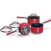 Ninja Foodi ZEROSTICK Vivid Set di Pentole, 3 Pentolini Antiaderenti con Coperchio da 16 cm, 18 cm e 20 cm, Antigraffio, Compatibili con Piastra a Induzione, Lavastoviglie e Forno a 200°C C23000EU