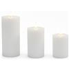 Relaxdays Set 3 Candele LED Vera Cera, Fiamma Tremolante, Scanlate, Senza Fiamma, Bianche, 18x7.5x7.5 cm