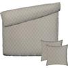 Pure Cotton Parure da letto 3 pezzi per 2 persone, copripiumino 240 x 220 cm, 2 federe 63 x 63 cm, 100% raso di cotone, 80 fili, certificato Oeko-TEX, accordo botanico - tortora