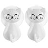 Wenko 22922100 Gancio a Ventosa Gatto, Bianco, 6 x 9, 5 x 5, cm (Confezione da 2)