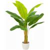 Clove, Pianta Artificiale Grande, Platanera 120 cm con Tronco Reale e Naturale - Decorative, Albero, Decorazione per Interni, Ufficio, Casa, Hotel ed Eventi - Foglie Modanabili, Pianta Realistica