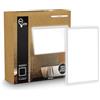B.K.Licht - Pannello LED piatto con illuminazione indiretta, luce bianco neutro, protezione IP44, plafoniera bagno, plafoniera cucina, lampadario, lampada soffito, 24 x 24 x 3 cm, bianco