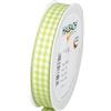 Halbach Seidenbänder Vichy - Nastro a quadretti per confezioni regalo, 15 mm, colore: Verde