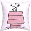 CYPBRANDS Snoopy - Cuscino Snoopy, rosa, con design divertente, cuscino, decorazione, dimensioni 35 x 11 x 35 cm, rosa, Prodotto ufficiale (CyP Brands)