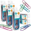 MIJOMA Set di 48 graffette Jumbo - Graffette colorate in metallo - Grandi clip per carta 10,2 cm - Colori assortiti - Stabile e riutilizzabile
