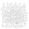 C CRYSTAL LEMON Lettere bianche precut per letter board in feltro, 394 pezzi, 1,9 cm, lettere numeri e simboli in plastica, compatibili con lavagne standard, non adatte a pegboard
