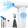 fourq Kit per spolverare ad aria compressa - soffiatore - pc Duster elettrico - 130000 giri/min - sostituisce l'aria compressa - Mini spazzaneve per auto - Ventilatore a getto d'aria - No aria in scatola
