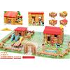 Toys of Wood Oxford TOWO Fattoria in Legno stile Shinington - Costruzione Casa di Campagna in Legno - Fattoria con 207 sagome di Animali - Giocattolo per Costruzione adatto a Bambini di 3, 4, 5, 6 anni