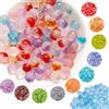 Jiahuade 100 biglie di vetro colorate, 10 mm, per bambini, gioco di marmotta, giocattolo decorativo in vetro trasparente, realizzato a mano, gioco di marmi colorato per ragazzi e ragazze