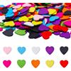 Bofanze 300 Pezzi Cuori in Legno Colorati, 20mm Cuore Legno Fette Dischi, Coriandoli a Forma di Cuore, Colorato Decorazione da Tavola Sparse per Matrimoni e Feste Craft Scrapbook Produzione Carte