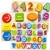 QUOKKA Puzzle Legno Bambini 1 2 3 Anni - 3 Giocattoli Montessori per Bambino 18 Mesi - Puzzle in Legno Spesso con Alfabeto Forme e Numeri 3 4 Anni - Gioco Didattico Regalo per Bambini e Bambine