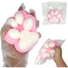 Fortivae Giocattoli da Spremere Zampe di Gatto, 1 Pcs Big Cat Paw Squishy, Morbido Squishies, Kawaii Animali Squeeze Toys, Squishy, Giocattolo Sensoriali per Adulti(Rosa XL)