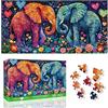 Ginfonr Puzzle Da 1000 Pezzi, ELEPHANT HARMONY - Puzzle per Adulti Rompicapo Impegnativo, Elefante Giochi Di Puzzle per Tutta La Famiglia, Un Regalo Festivo per Gli Amici in Una Bella Confezione