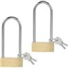 PATIKIL Lucchetti in Ottone Massiccio 3.6, 2 Pezzi Lucchetto a Chiave Differente con Lungo Arco Chiave con 2 Chiavi Impermeabile per Armadietto Palestra Cancello Recinto Esterno Interno
