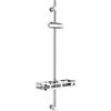 Auralum Saliscendi Doccia 90cm con Mensola Doccia XXL, Asta Doccia Saliscendi in Acciaio Inox con Supporto Soffione Regolabile, Colonna Doccia Senza Miscelatore Adattarsi ai Fori Esistenti, Cromo