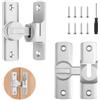 prota Chiavistelli per porte scorrevoli, 2 pezzi, per porte scorrevoli, scorrevoli, 90 gradi, serratura ad angolo retto Hasp Latch per porte, finestre, bagno, cucina