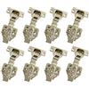 LIKERAINY 105 Grado Cerniera 35mm Mezza Battuta Esterna con Ammortizzatore Montaggio Clip on per Ante Mobili da Cucina Gabinetto Cerniere per Armadio Porta 8 Pezzi