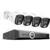 SANNCE 3K Kit Telecamere Videosorveglianza Esterno PoE, 6MP NVR 8 Canali senza HDD, 4 Telecamere IP PoE da 5MP con Visione Notturna Infrarossa 30m, Rilevamento Persone/Veicoli, Registrazione 24/7