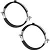 DAVIDJAMESCLARKE Fascette stringitubo zincate da 110 mm, Morsetto per Tubi, Morsetti per Condotti di Ventilazione, con inserto in gomma, fascette stringitubo, fascette supporto tubi, fascette nere