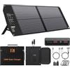 Mesuvida Pannello solare portatile 100W, USB-C PD, 65 W ricarica rapida, 24 V MC4 DC QC3.0, solare pieghevole USB-A per generatore di energia, campeggio all'aperto, viaggio in camper, vita fuori rete