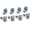 YUANQIAN 8 pezzi superiore/inferiore porta doccia rulli/corridori/puleggi/ruote bagno parti di ricambio 23mm diametro (23mm)