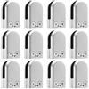 MAKTSAM 12 morsetti per vetro in acciaio inox 304, 41,3 x 23,9 x 51,3 mm, clip regolabili per ringhiere per scale, finestre, corrimano