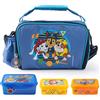 p:os PAW Patrol Borsa Termica Bambini 1,7 L con 3 Contenitori - Mini Frigo Portatile Blu - Lunch Bag Isolata per Asilo, Scuola, Mare e Gite