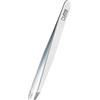 Rubis pinzetta sopracciglia professionale inox acciaio - punta obliqua (bianco)