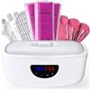 Lavany, bagno di paraffina per mani e piedi, 4000 ml, paraffina, macchina per il bagno di cera, dispositivo 230 W, con accessori, 1350 g, cera di paraffina e guanti usa e getta, colore: bianco neve
