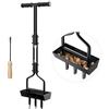 SUNEOWALY Aerificatore per Prato, Ventilatore Manuale per Prato, Scarificatore Prato, Strumento di Ventilazione con Strumento di Pulizia e Telaio in Metallo per la Raccolta, per Prato o Cortile, Maniglia Nera