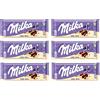 Milka Bubbly White, Cioccolato al Latte Alpino con Ripieno Poroso al Cioccolato Bianco, 95g, Confezione da 6